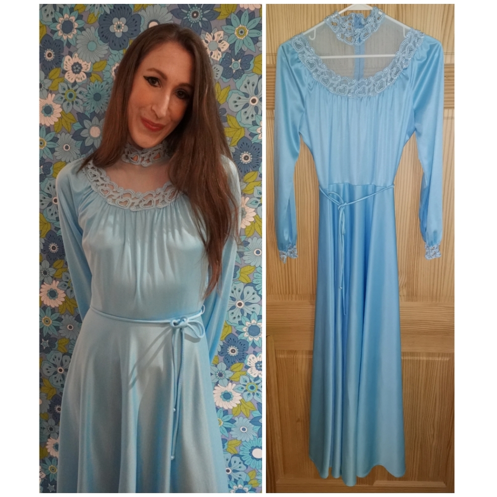 Jewel Tone 1970s Formal Dress small to medium